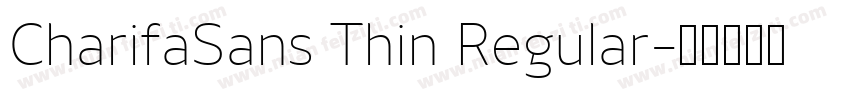 CharifaSans Thin Regular字体转换